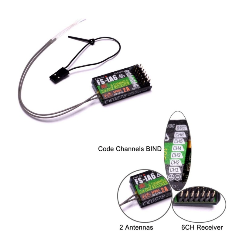 Drone Racing Receiver - Flysky FS-IA6 récepteur 6CH double antenne