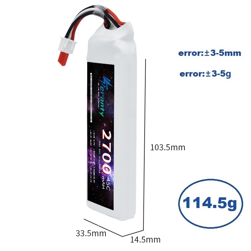 1/3 pièces 2S 7.4V Lipo batter - Drone Racing Battery avis et prix