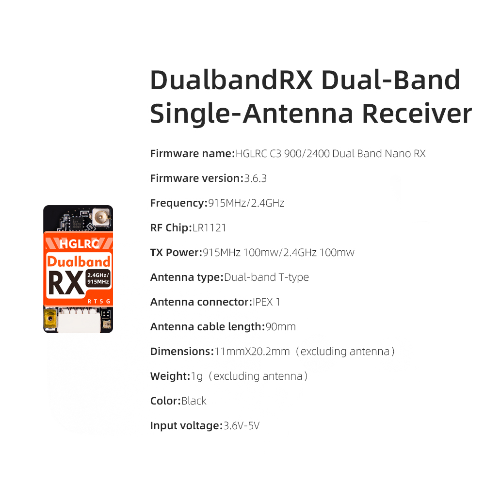 Récepteur HGLRC double bande T - Drone Racing Receiver avis et prix
